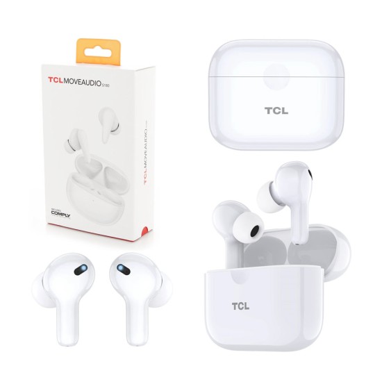 TCL MOVEAUDIO S108 (TW08) WIRELESS BLUETOOTH EARPHONES WHITE